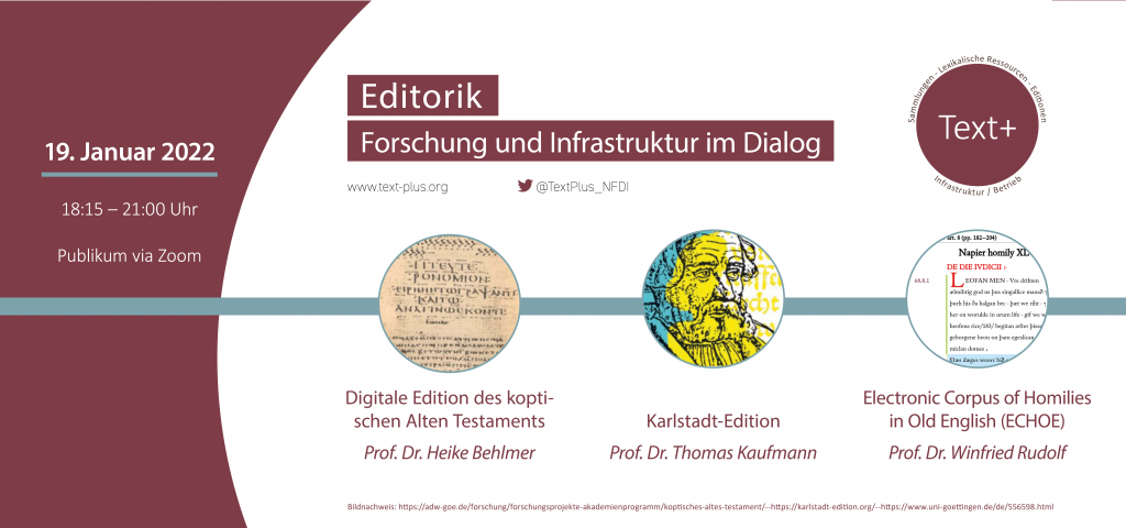 Editorik. Forschung und Infrastruktur im Dialog. Veranstaltungsbild