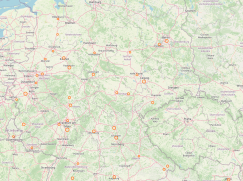 Geo-Browser-Visualisierung der DH-Professuren im deutschsprachigen Raum